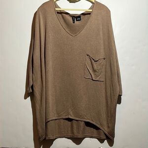 023 brown oversized slouchy sweater